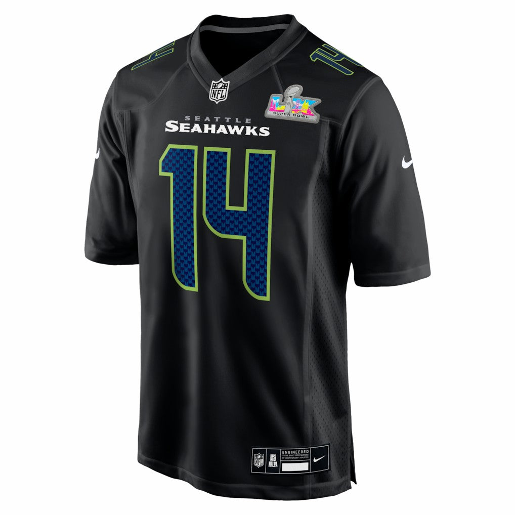 Sam Darnold Seattle Seahawks Super Bowl LX Patch Carbon Fashion Game Jersey Black - Nike