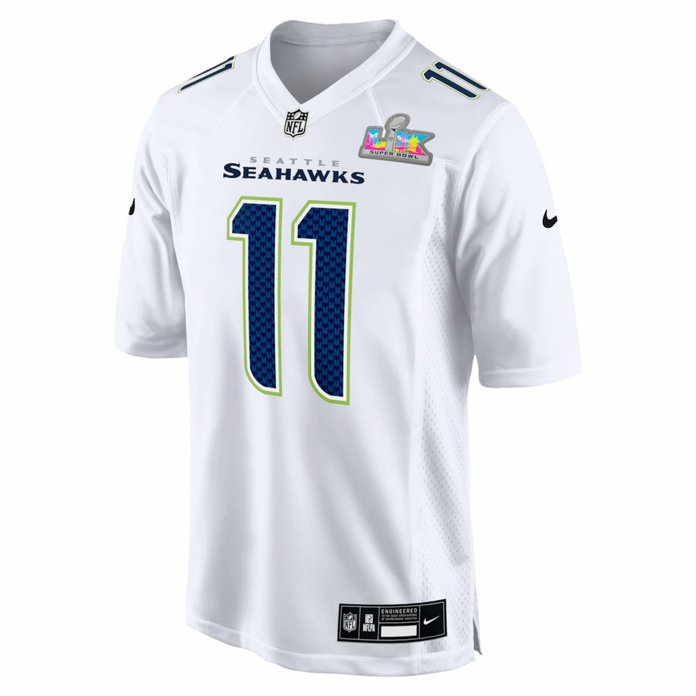Jaxon Smith-Njigba Seattle Seahawks Super Bowl LX Patch Tundra Fashion Game Jersey White - Nike
