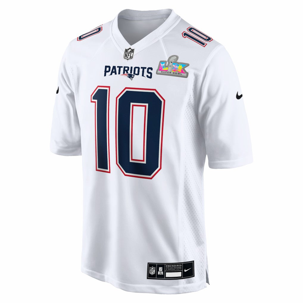 Drake Maye New England Patriots Super Bowl LX Patch Tundra Fashion Game Jersey White - Nike