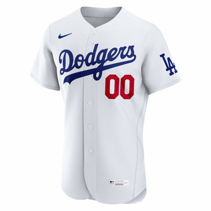 Los Angeles Dodgers Nike Home Authentic Custom Jersey - White | MLB Jerseys