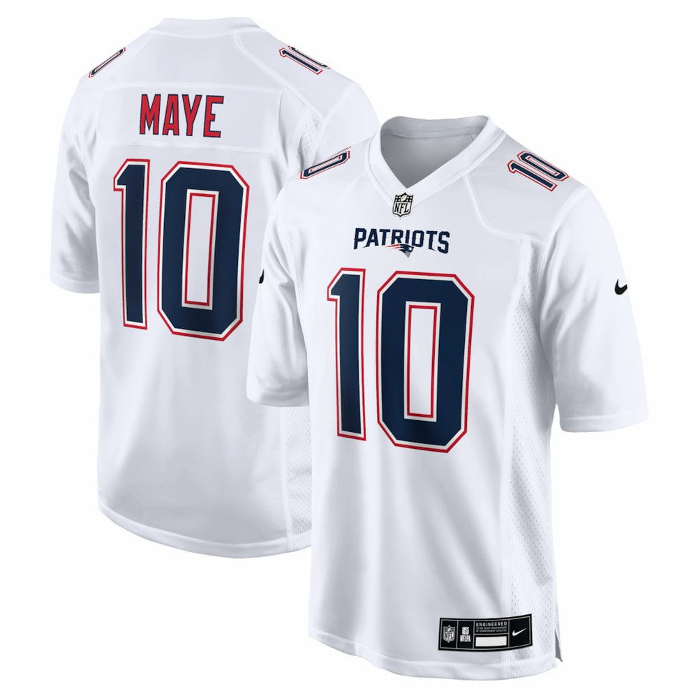 Drake Maye New England Patriots Game Jersey Tundra White - Nike