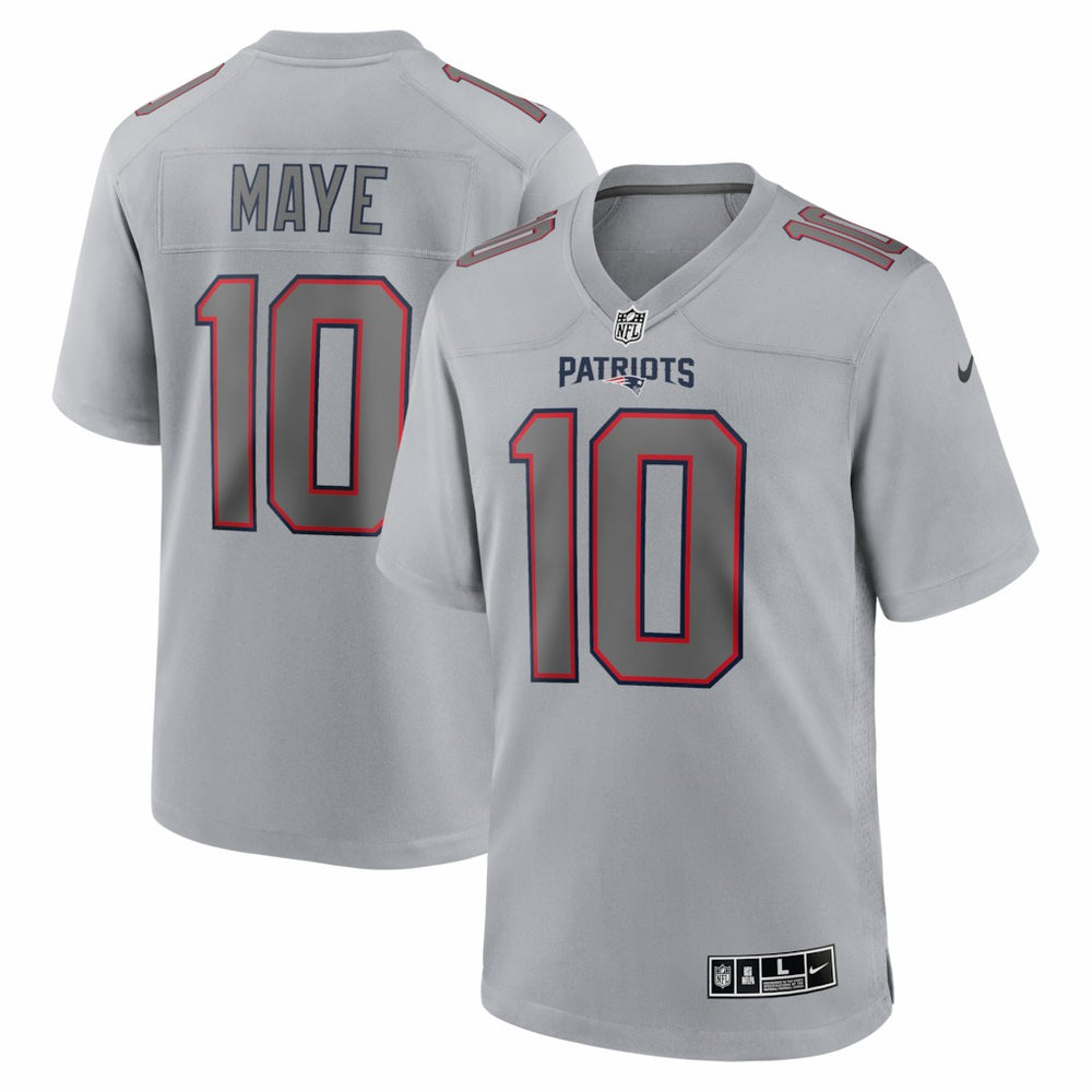 Drake Maye New England Patriots Atmosphere Fashion Game Jersey Gray - Nike