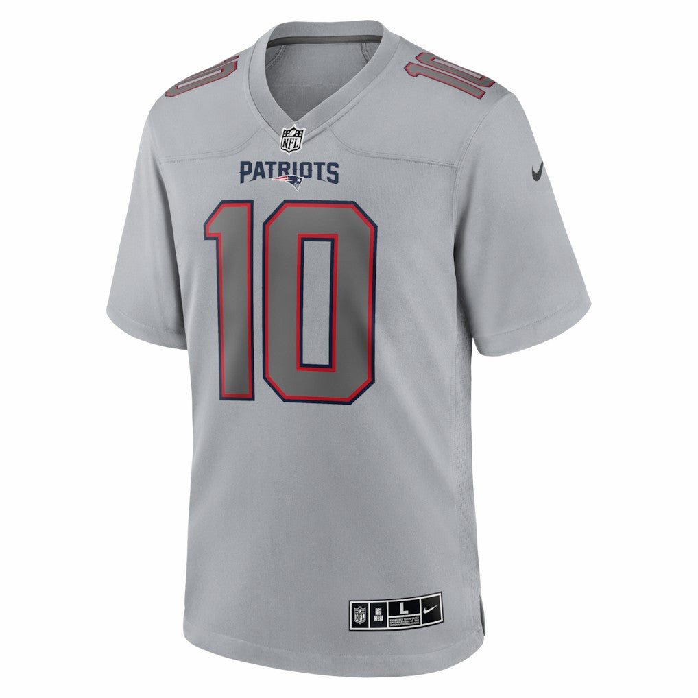 Drake Maye New England Patriots Atmosphere Fashion Game Jersey Gray - Nike
