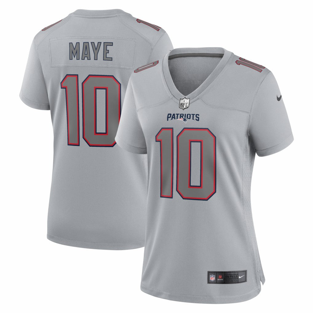 Drake Maye New England Patriots Women's Fashion Atmosphere Fashion Game Jersey Gray - Nike