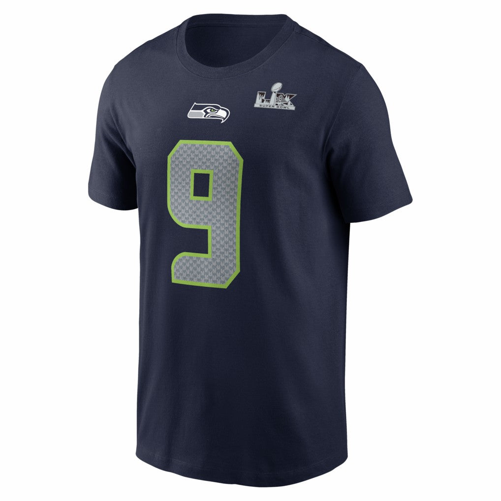 Kenneth Walker III Seattle Seahawks Super Bowl LX Patch Name & Number T-Shirt College Navy - Nike