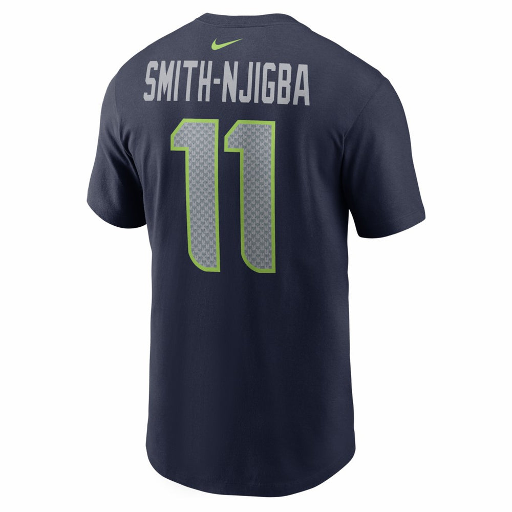 Jaxon Smith-Njigba Seattle Seahawks Super Bowl LX Patch Name & Number T-Shirt College Navy - Nike