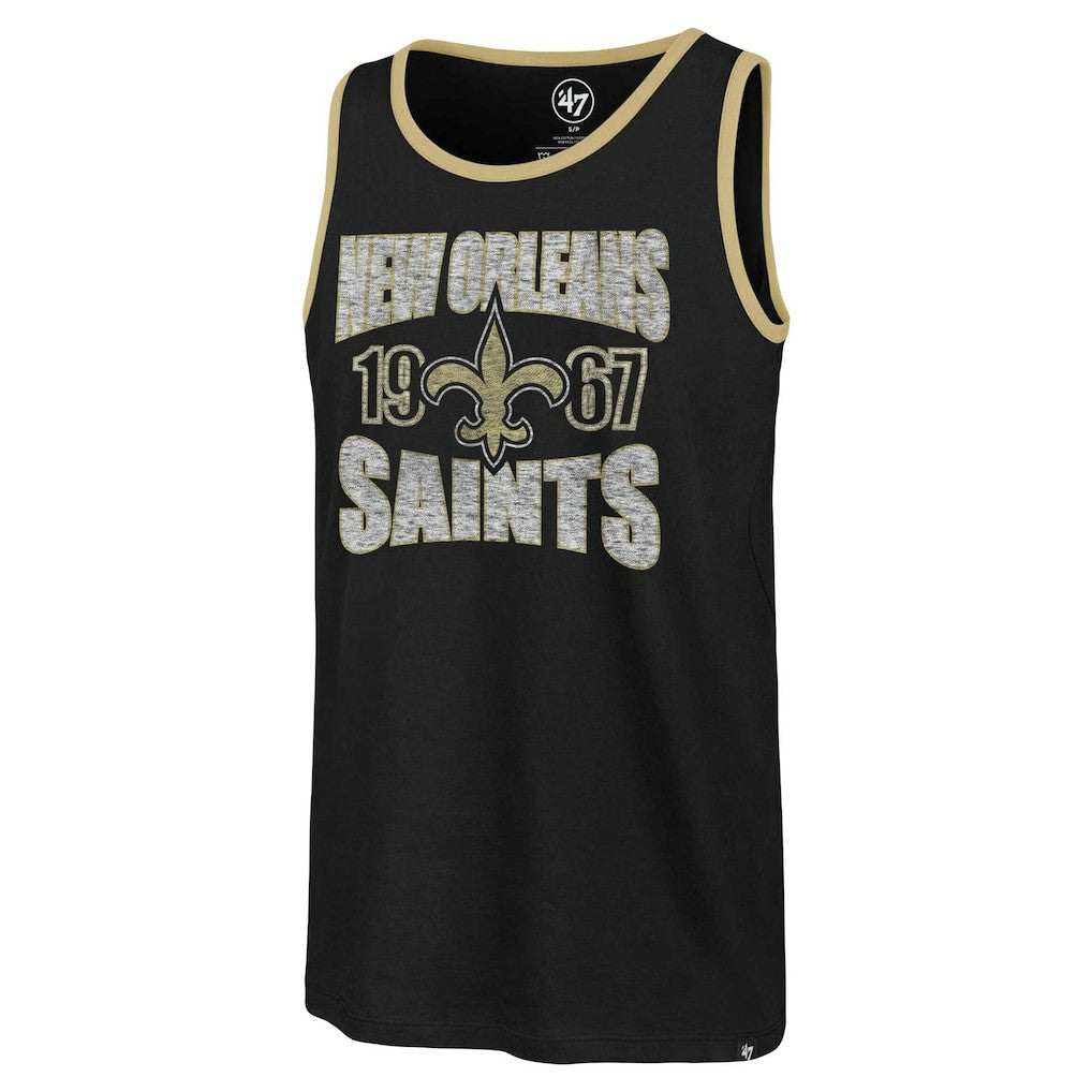 New Orleans Saints '47 Upload Franklin Tank Top Black - 47 brand
