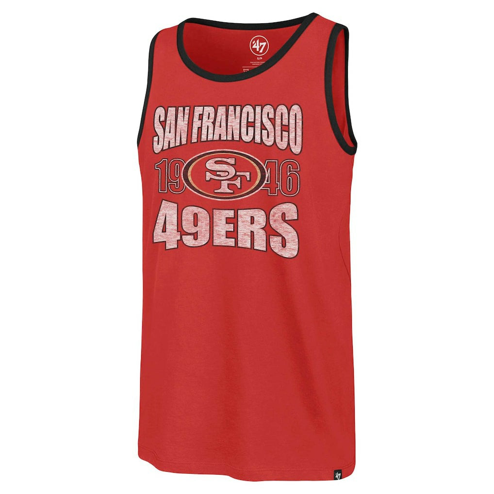 San Francisco 49ers '47 Upload Franklin Tank Top Scarlet - 47 brand