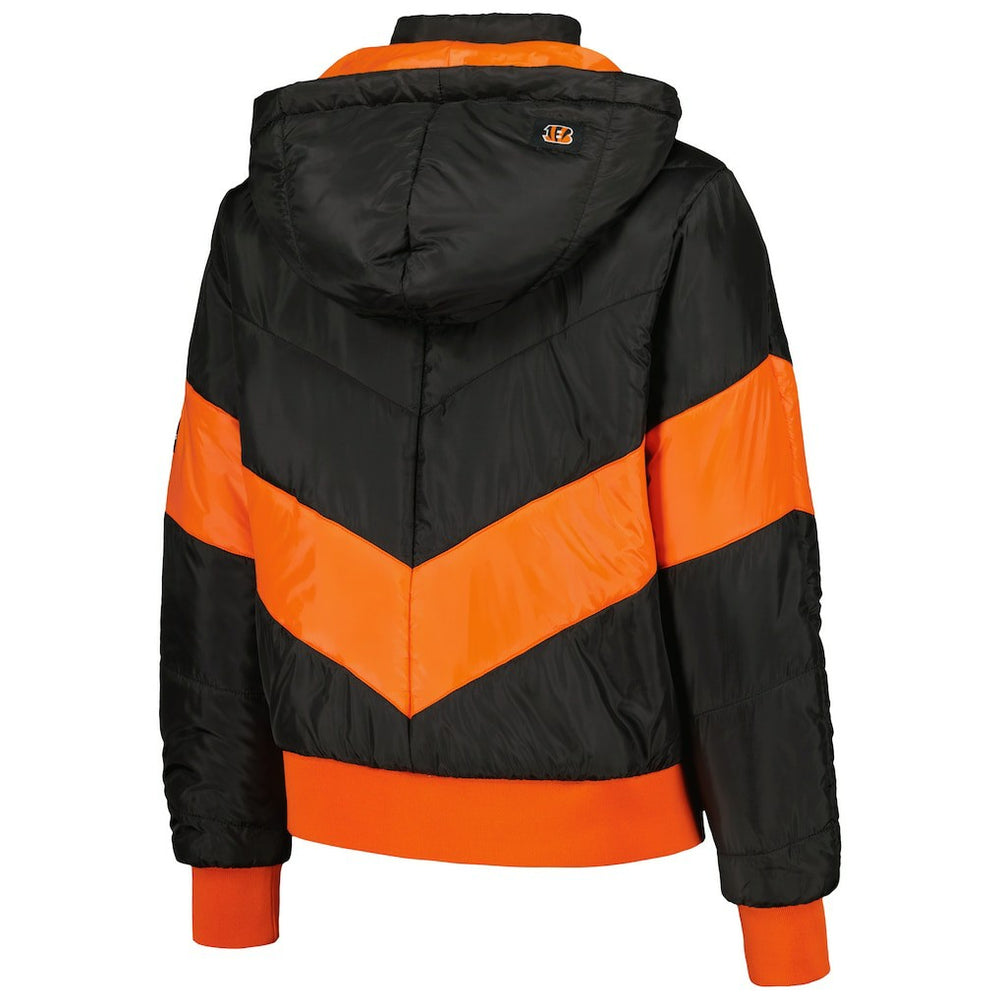 Cincinnati Bengals The Wild Collective Women's Puffer Full-Zip Hoodie Black - NFL