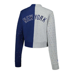 New York Yankees Terez Women's Cropped Button-Up Cardigan Sale