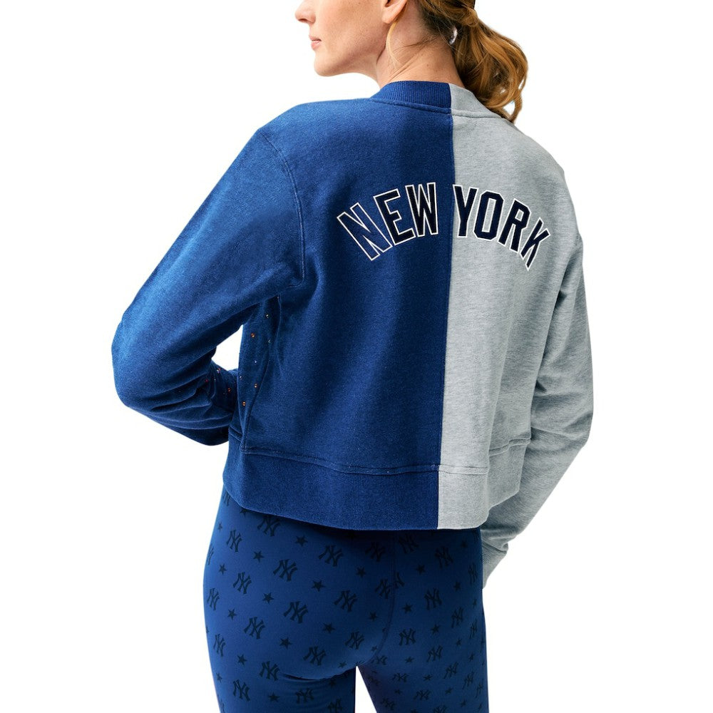 New York Yankees Terez Women's Cropped Button-Up Cardigan Sale