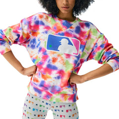 MLB Batterman Terez Neon Tie-Dye Pullover Sweatshirt Clearance