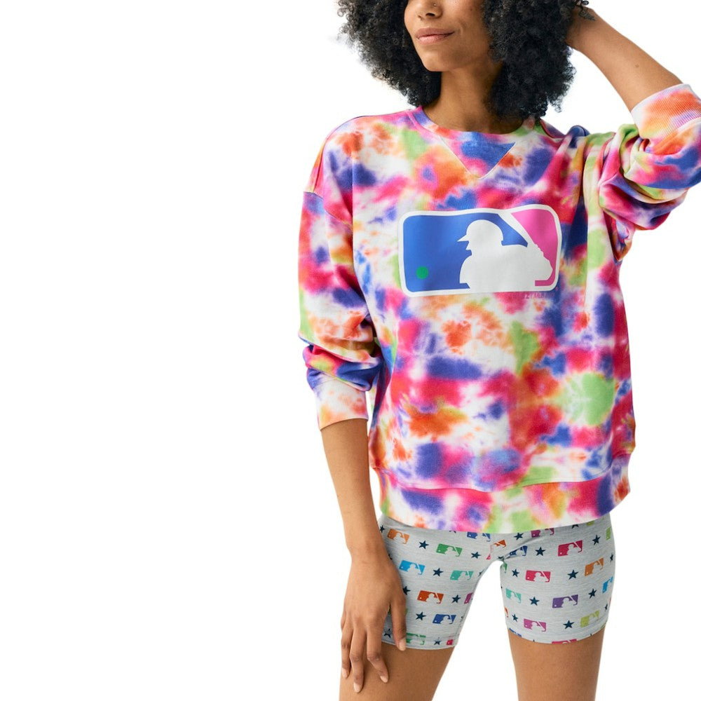 MLB Batterman Terez Neon Tie-Dye Pullover Sweatshirt Clearance