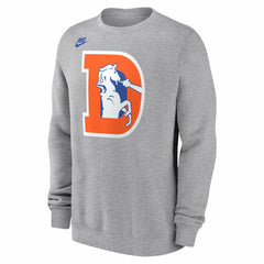 Denver Broncos D Horse Logo Club Sweatshirt Heather Gray - Nike