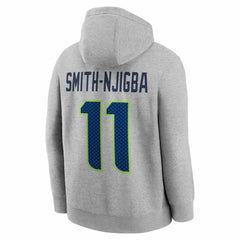 Jaxon Smith-Njigba Seattle Seahawks Super Bowl LX Patch Name & Number Hoodie Heather Gray - Nike