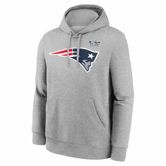 Drake Maye New England Patriots Super Bowl LX Patch Name & Number Hoodie Heather Gray - Nike