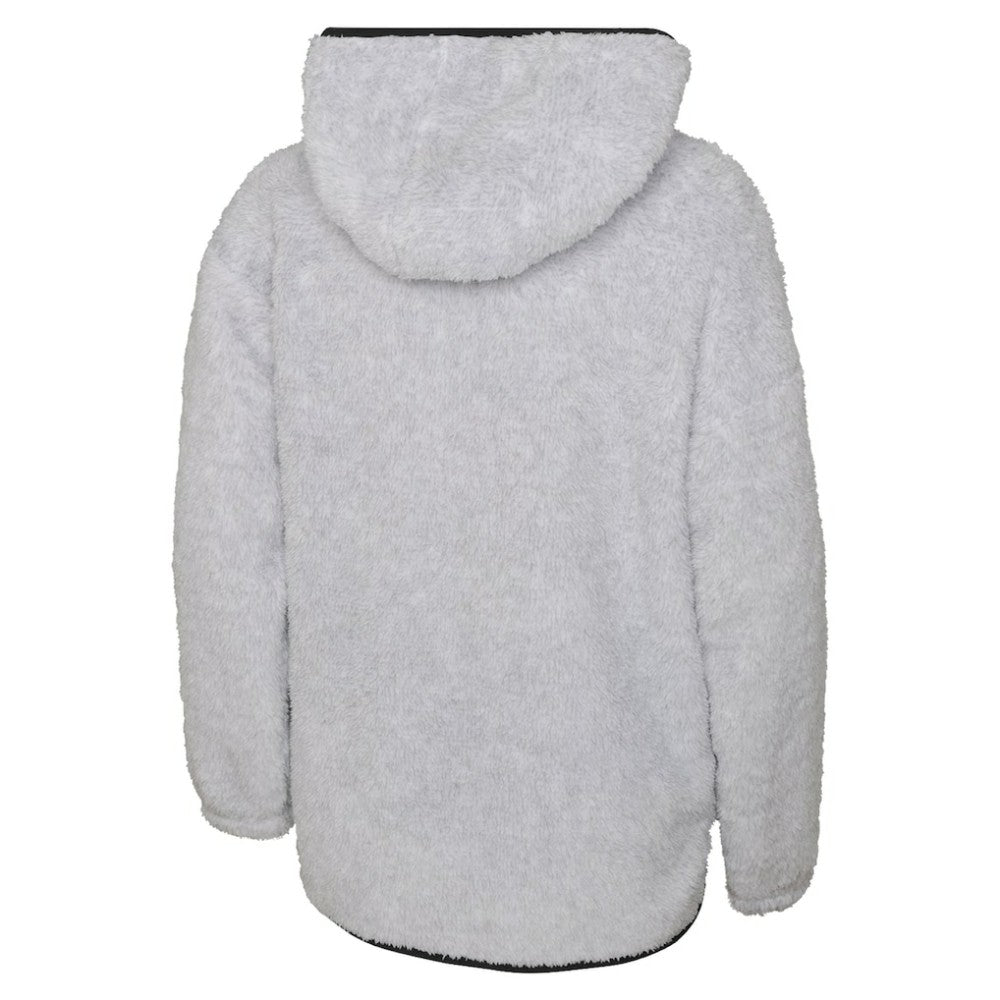 Boston Bruins Girls Youth Ultimate Teddy Fleece Pullover Hoodie Heather Gray