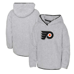 Philadelphia Flyers - Girls Youth Ultimate Teddy Fleece Pullover Hoodie Heather Gray