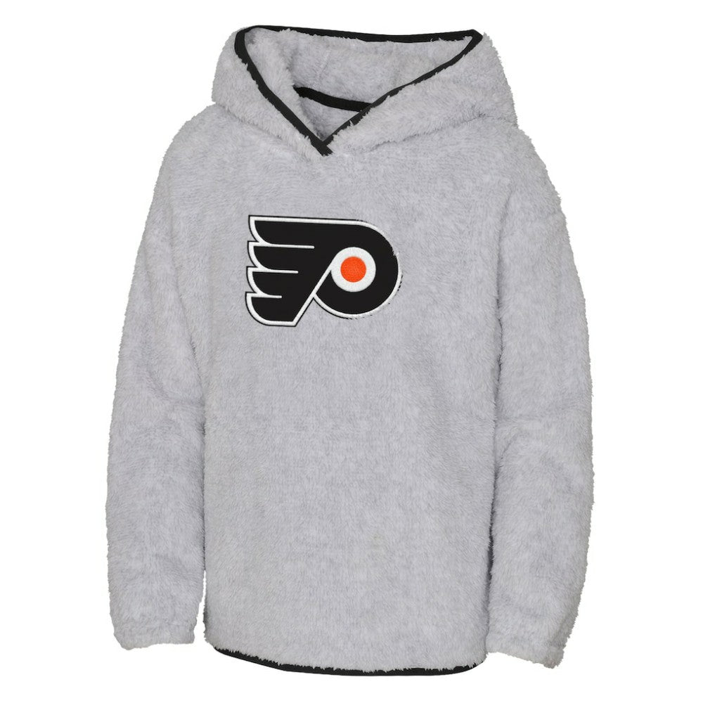Philadelphia Flyers - Girls Youth Ultimate Teddy Fleece Pullover Hoodie Heather Gray