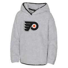 Philadelphia Flyers - Girls Youth Ultimate Teddy Fleece Pullover Hoodie Heather Gray