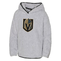 Vegas Golden Knights Girls Youth Ultimate Teddy Fleece Pullover Hoodie Heather Gray