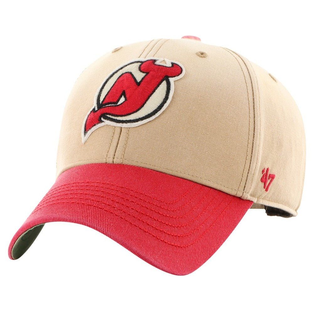 New Jersey Devils - '47 Dusted Sedgwick MVP Adjustable Hat Khaki/Red