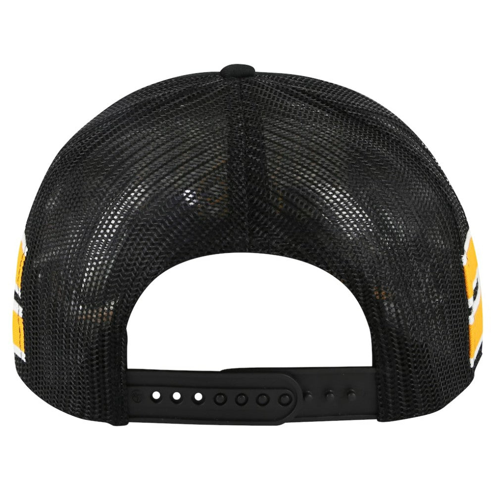 Boston Bruins '47 Sideband Stripes Trucker Snapback Hat Black