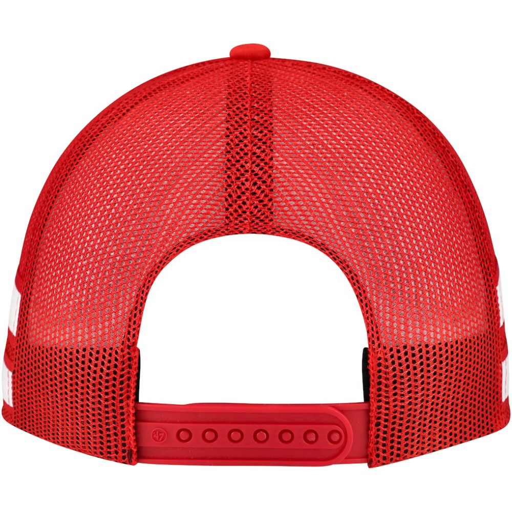 Detroit Red Wings - '47 Sideband Stripes Trucker Snapback Hat Red