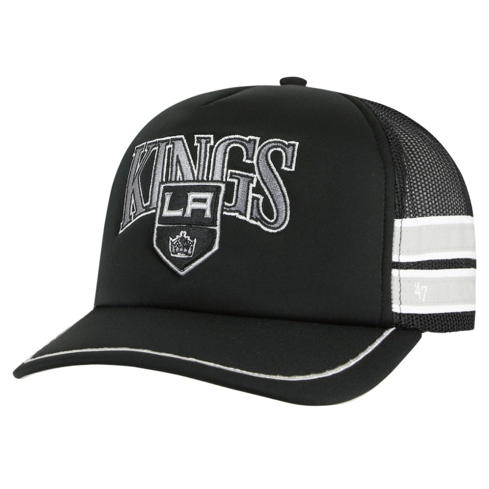 Los Angeles Kings - '47 Sideband Stripes Trucker Snapback Hat Black