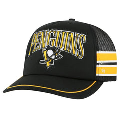 Pittsburgh Penguins '47 Sideband Stripes Trucker Snapback Hat Black