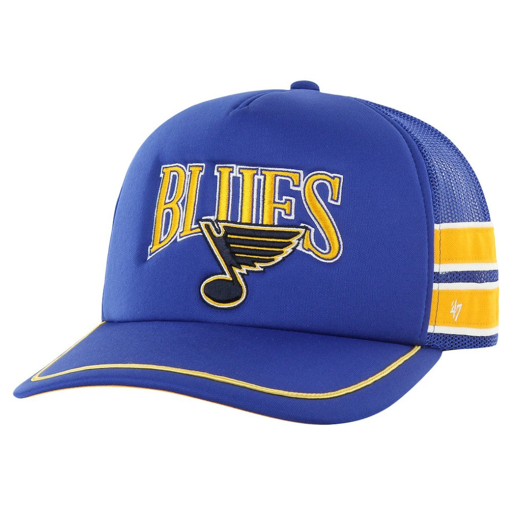 St. Louis Blues - '47 Sideband Stripes Trucker Snapback Hat Blue