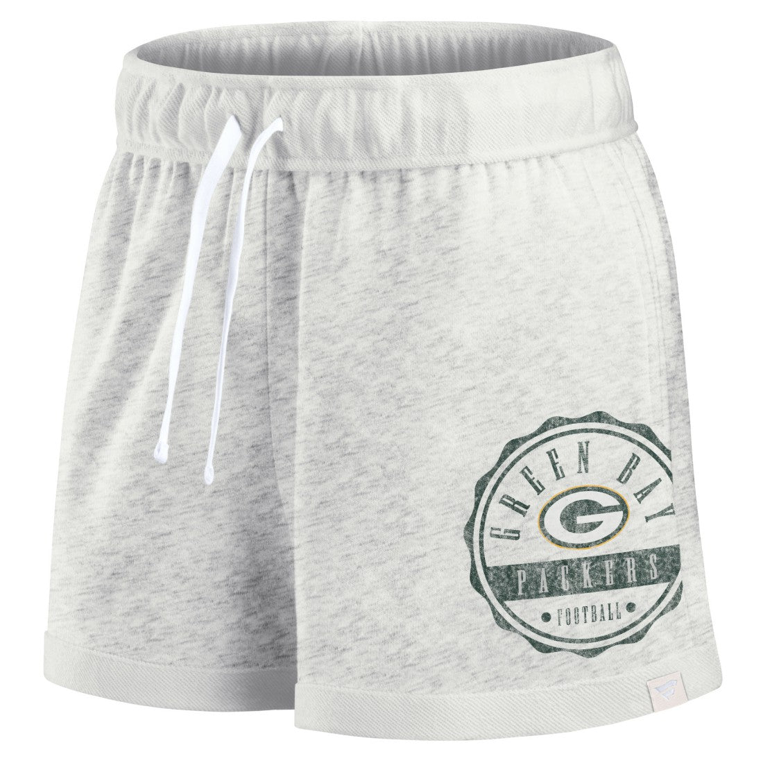 Green Bay Packers Women's Vintage Badge Shorts Oatmeal - Fanatics