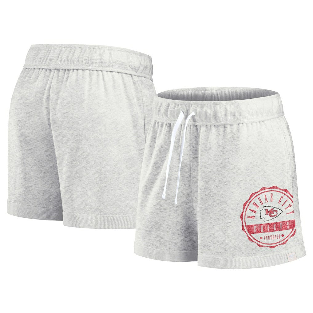 Kansas City Chiefs Women's Vintage Badge Shorts Oatmeal - Fanatics