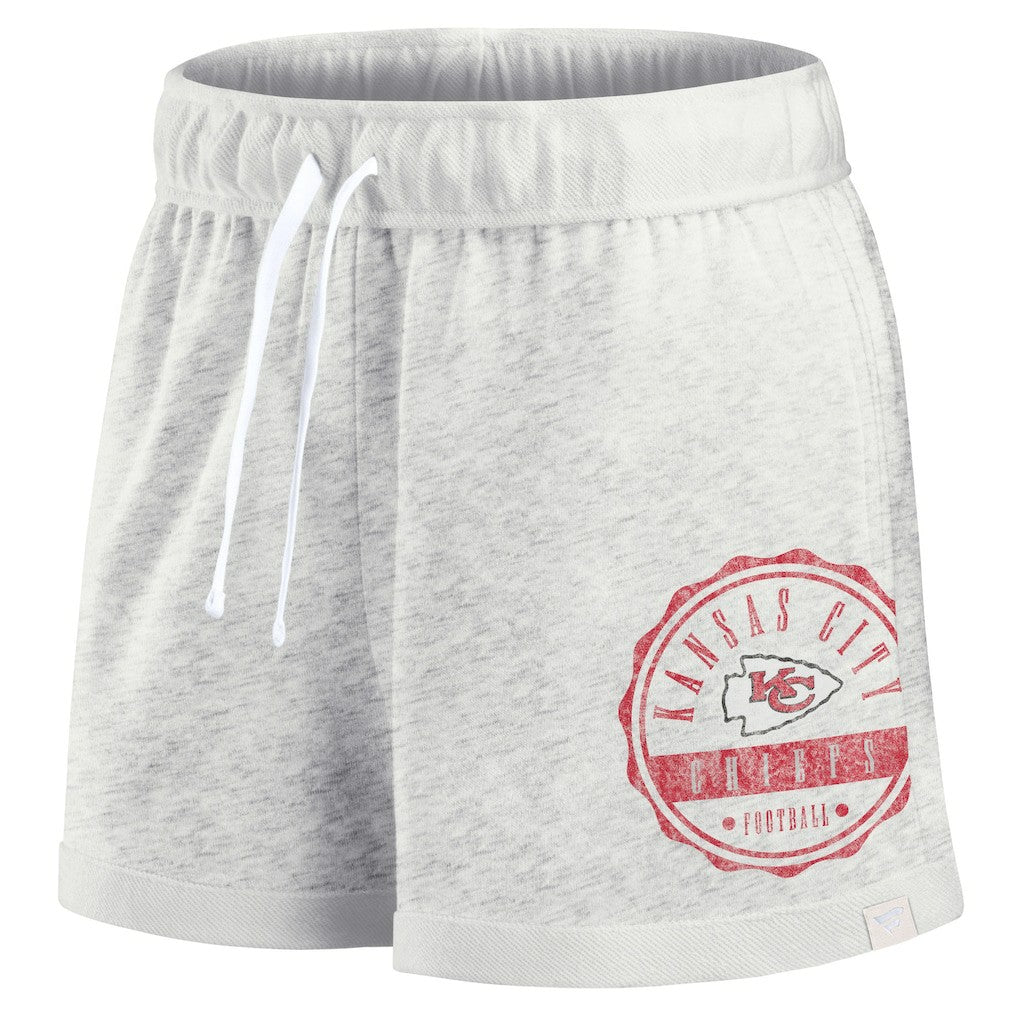 Kansas City Chiefs Women's Vintage Badge Shorts Oatmeal - Fanatics