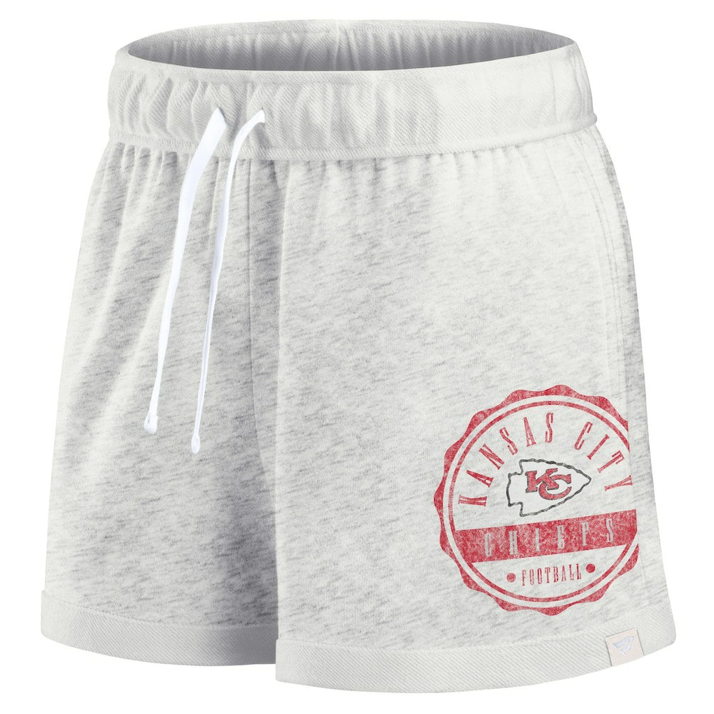 Kansas City Chiefs Women's Vintage Badge Shorts Oatmeal - Fanatics