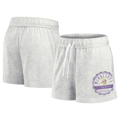 Minnesota Vikings Women's Vintage Badge Shorts Oatmeal - Fanatics