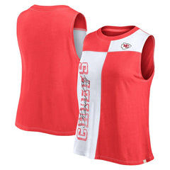 Kansas City Chiefs FanaticsWomen's Script Color Block Tank Top Red/White - Fanatics