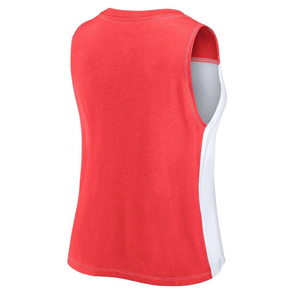 Kansas City Chiefs FanaticsWomen's Script Color Block Tank Top Red/White - Fanatics