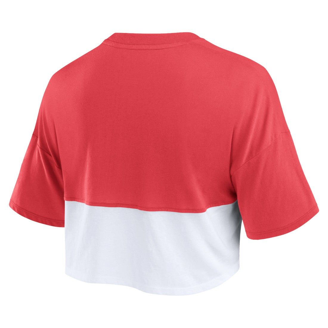 Tampa Bay Buccaneers Women's Boxy Color Split Cropped T-Shirt Red/White - Fanatics