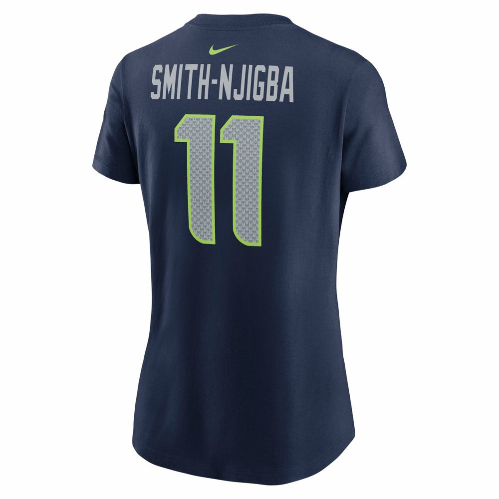 Jaxon Smith-Njigba Seattle Seahawks Women's Super Bowl LX Patch Name & Number T-Shirt College Navy - Nike