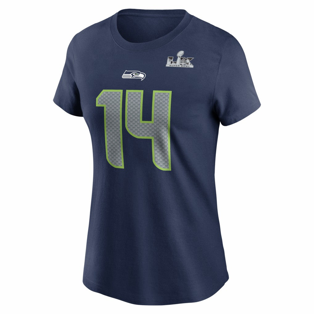 Sam Darnold Seattle Seahawks Women's Super Bowl LX Patch Name & Number T-Shirt College Navy - Nike