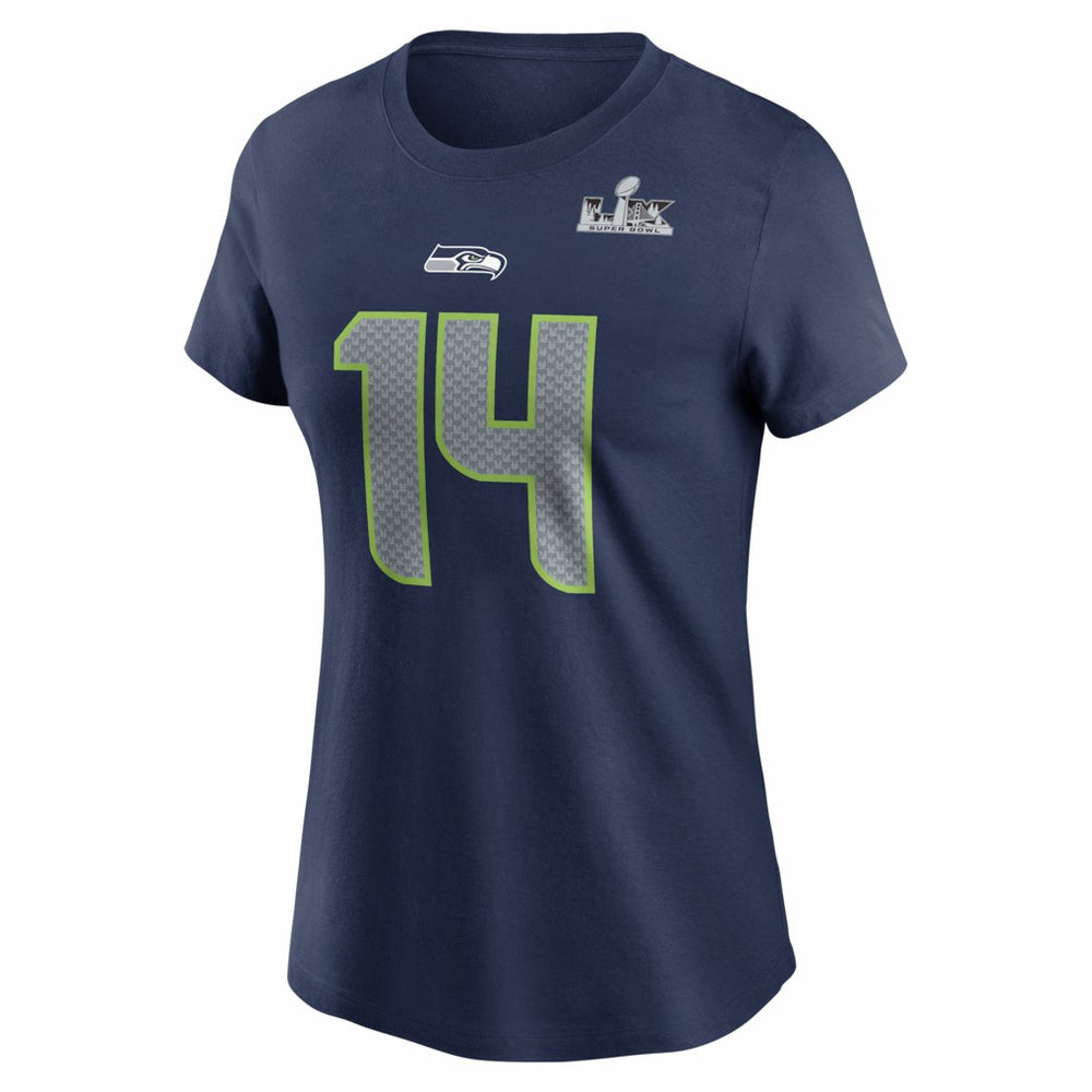 Sam Darnold Seattle Seahawks Women's Super Bowl LX Patch Name & Number T-Shirt College Navy - Nike
