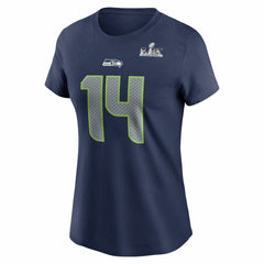 Sam Darnold Seattle Seahawks Women's Super Bowl LX Patch Name & Number T-Shirt College Navy - Nike