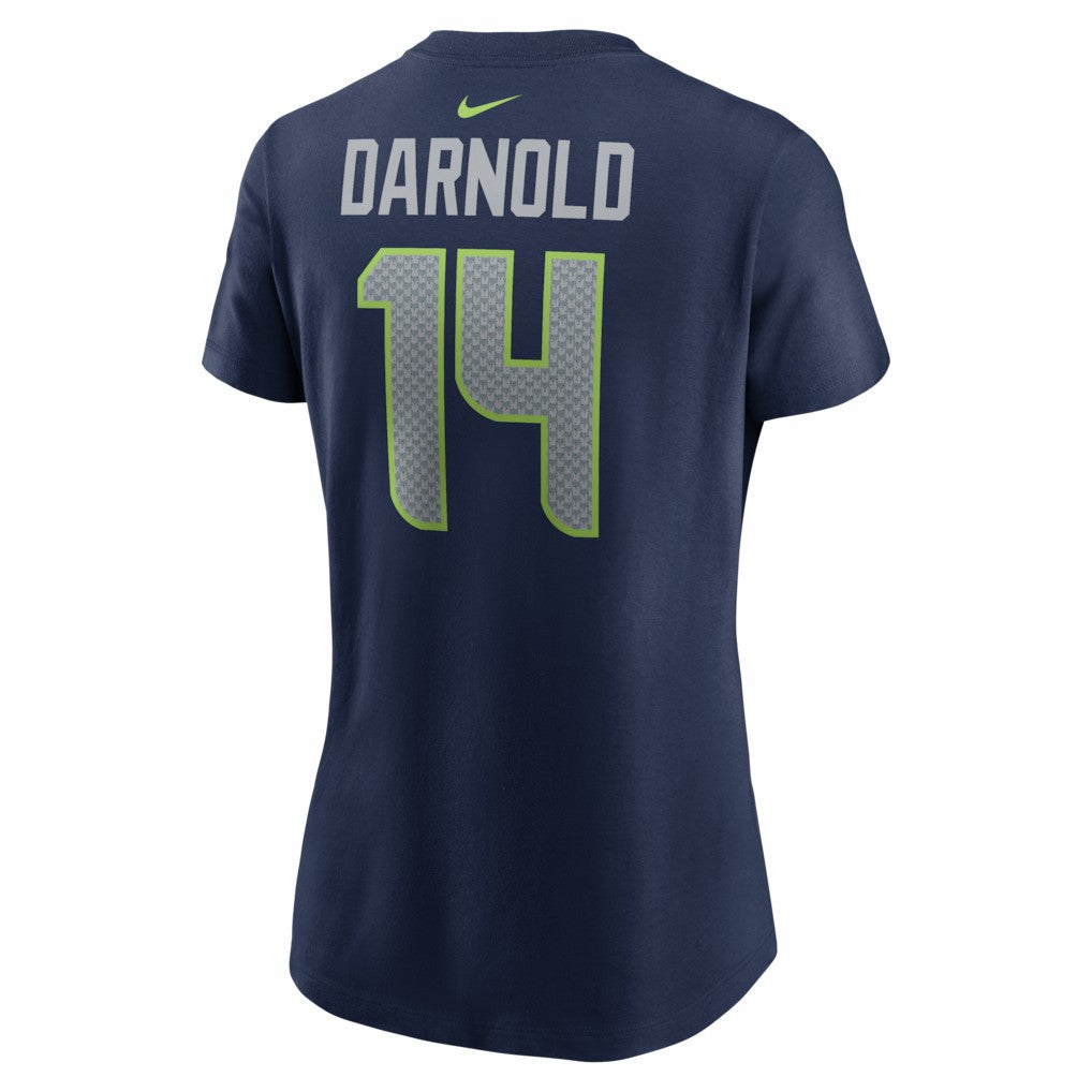 Sam Darnold Seattle Seahawks Women's Super Bowl LX Patch Name & Number T-Shirt College Navy - Nike