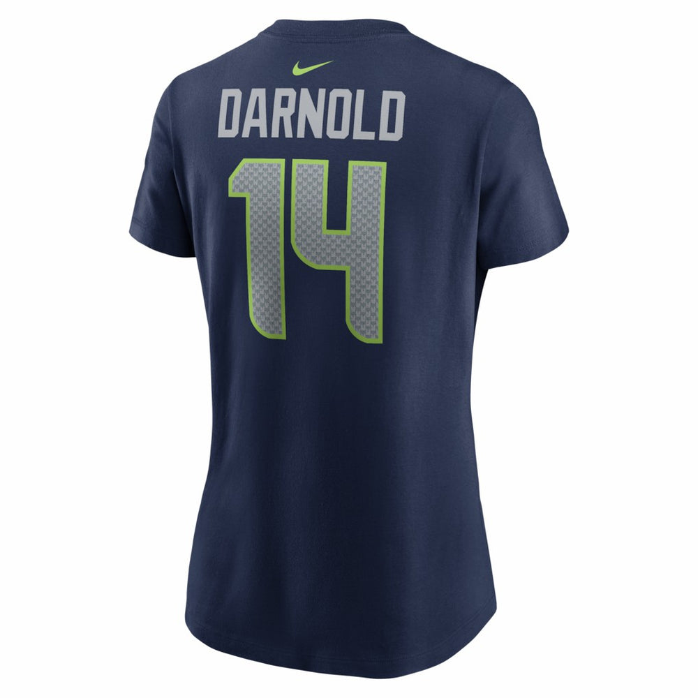 Sam Darnold Seattle Seahawks Women's Super Bowl LX Patch Name & Number T-Shirt College Navy - Nike
