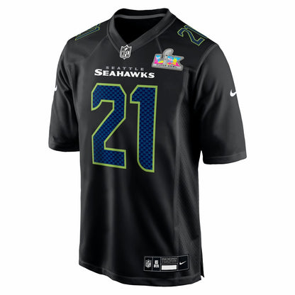 Devon Witherspoon Seattle Seahawks Super Bowl LX Patch Carbon Fashion Game Jersey - Black | NFL Jerseys