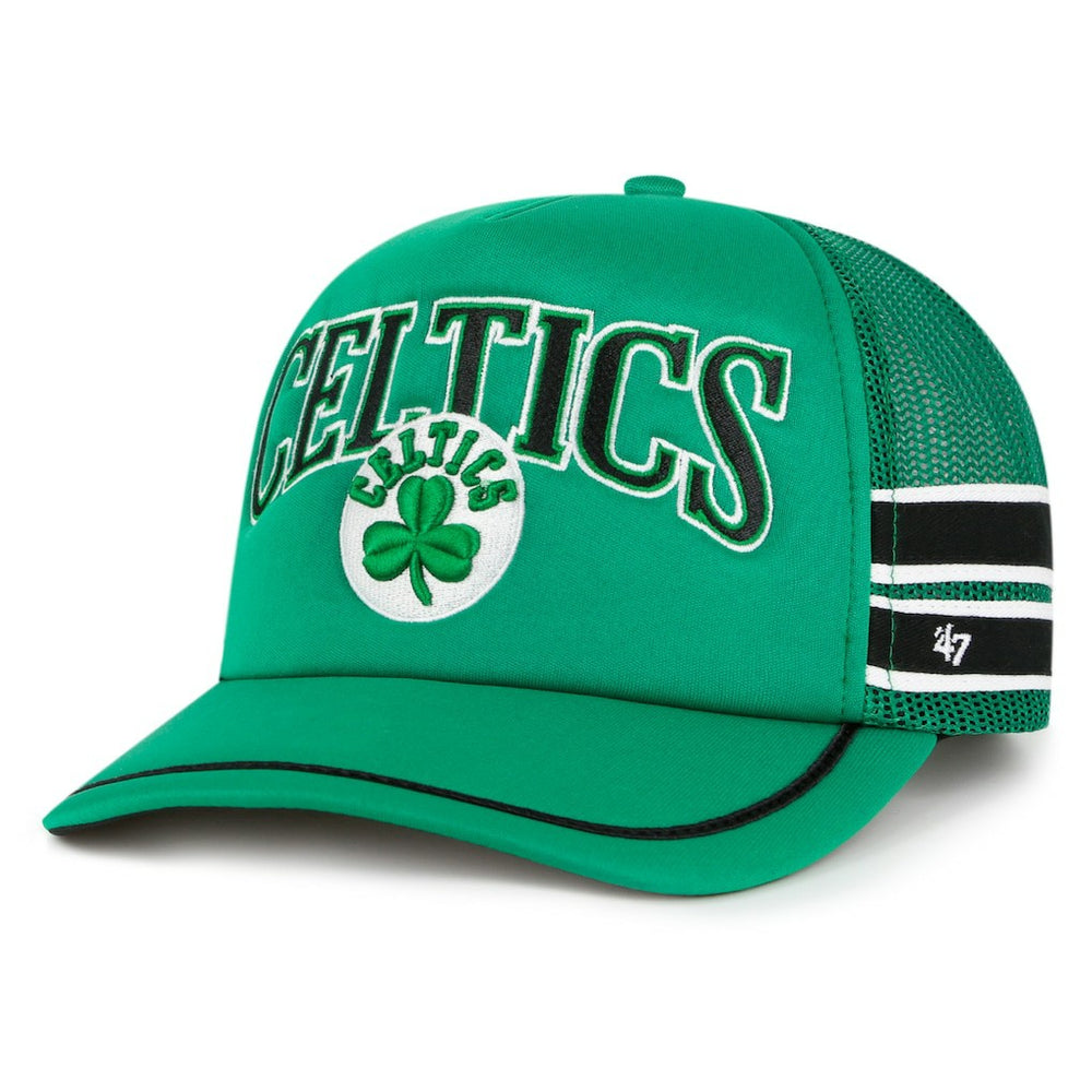 47 brand - Boston Celtics '47 Sidebrand Stripes Trucker Adjustable Hat - Kelly Green