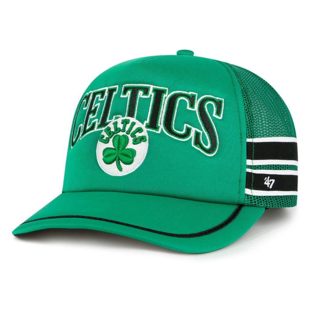 47 brand - Boston Celtics '47 Sidebrand Stripes Trucker Adjustable Hat - Kelly Green