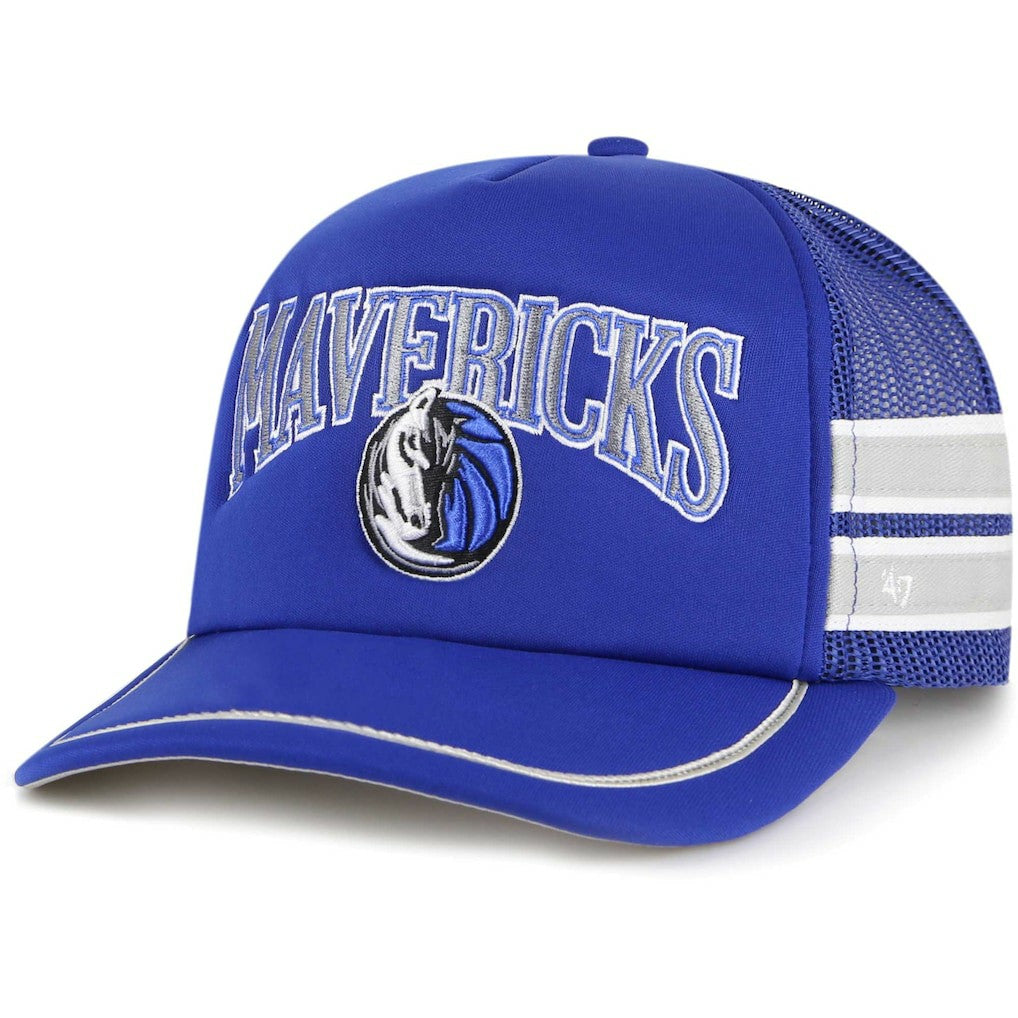 47 brand - Dallas Mavericks '47 Sidebrand Stripes Trucker Adjustable Hat - Blue
