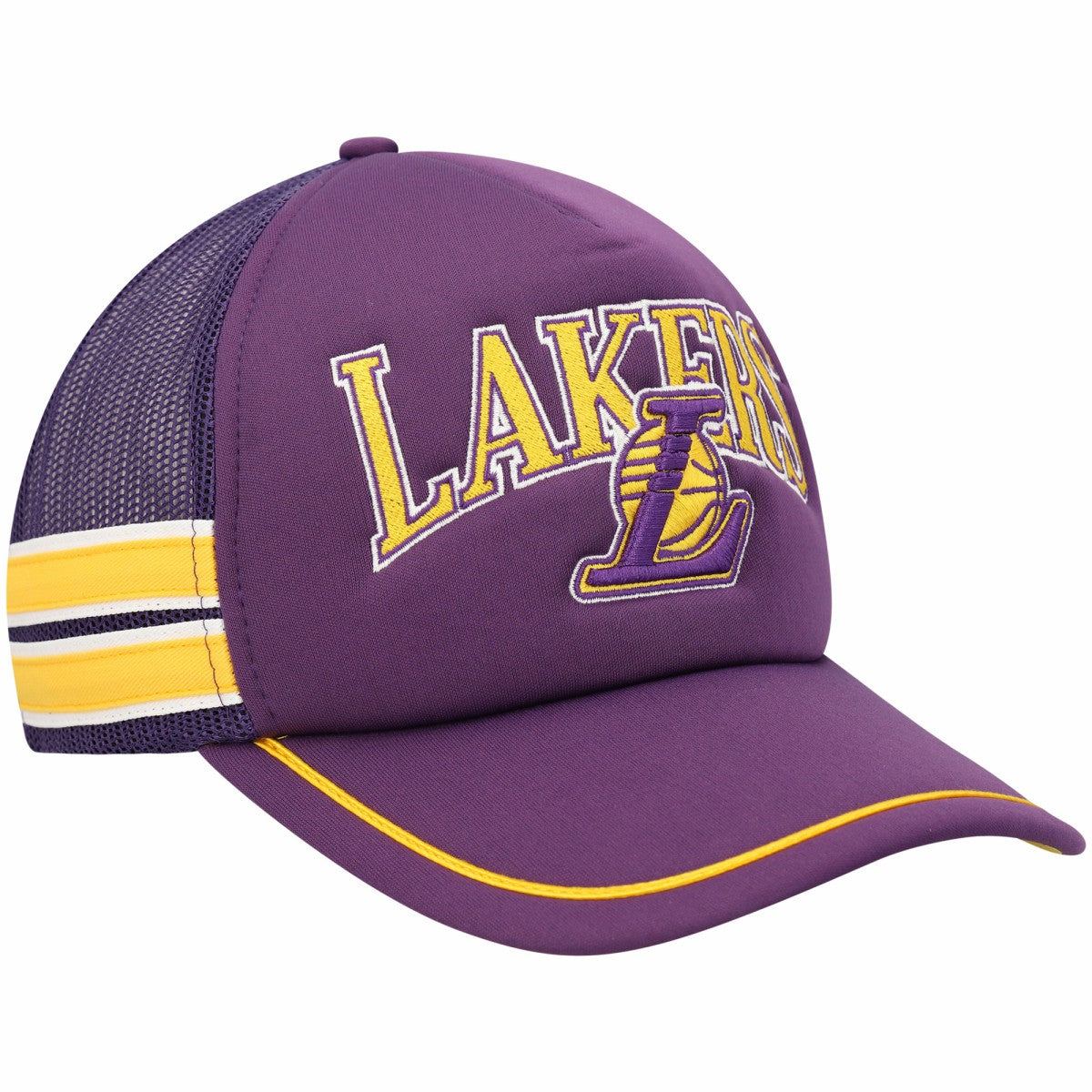 47 brand - Los Angeles Lakers '47 Sidebrand Stripes Trucker Adjustable Hat - Purple